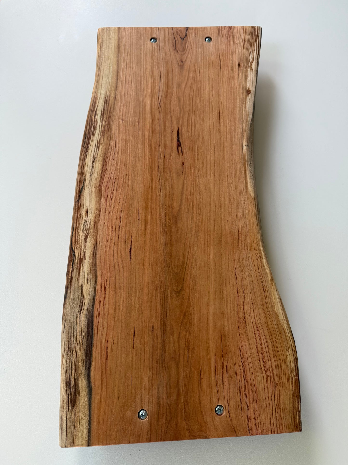Back of spalted cherry charcuterie board